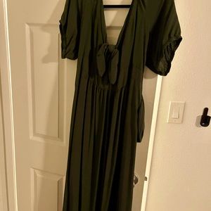 Green Maxi Dress, Plus Size